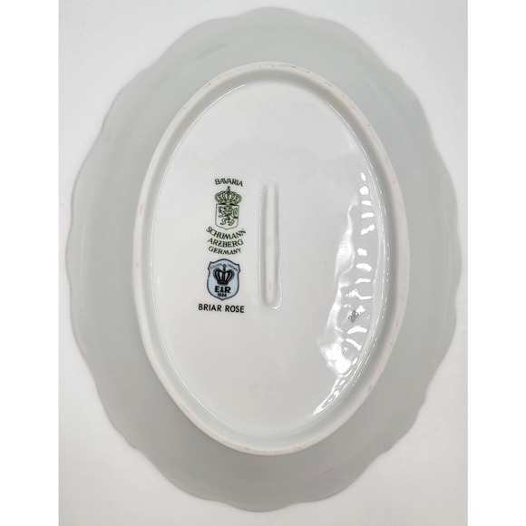 Schumann Arzberg Briar Rose 9 3/4" Oval Vegetable Bowl Bavaria Germany 1950s - Picture 8 of 8